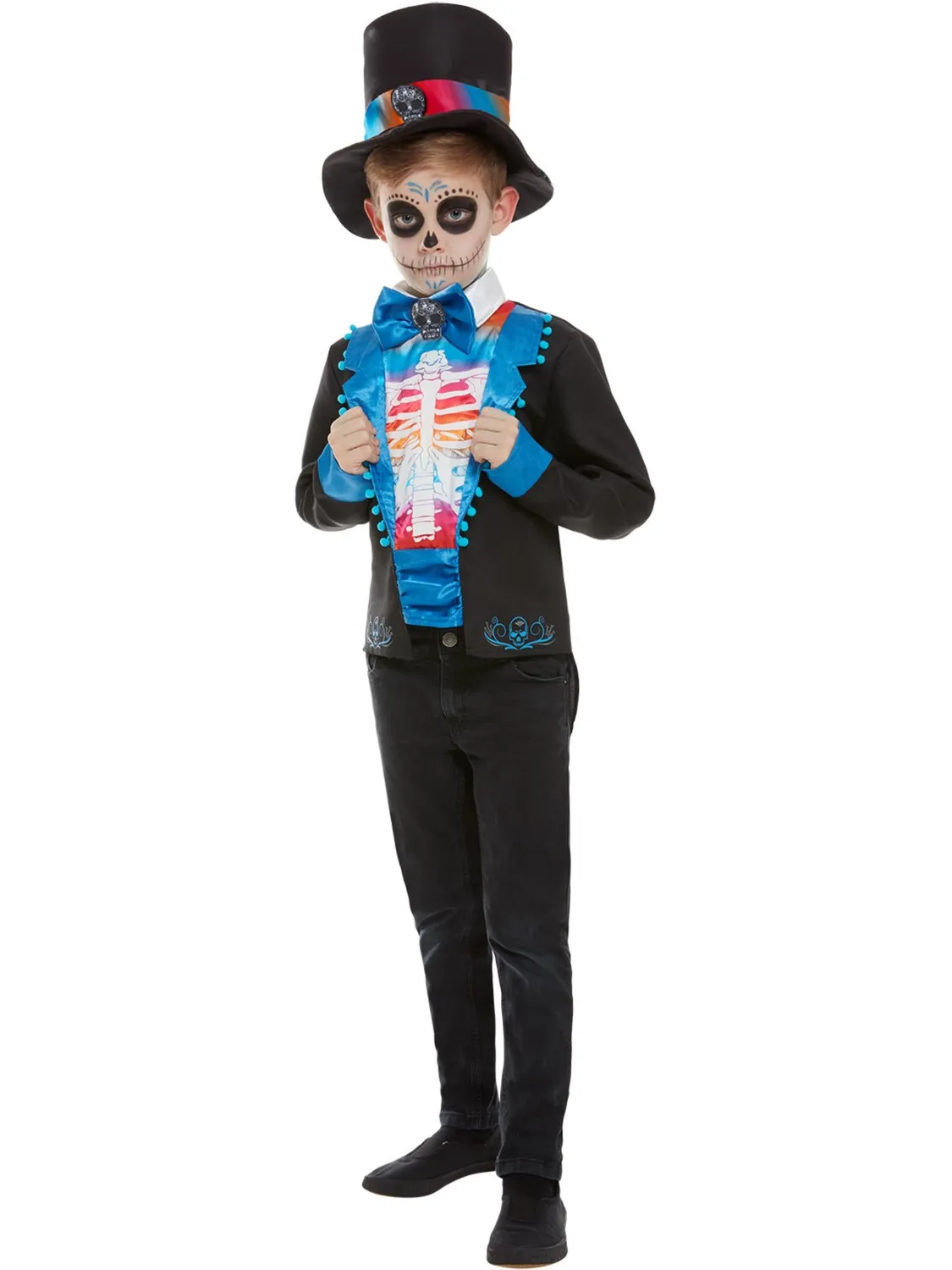 Smiffys Day of the Dead Costume Bambino M 7-9 Anni