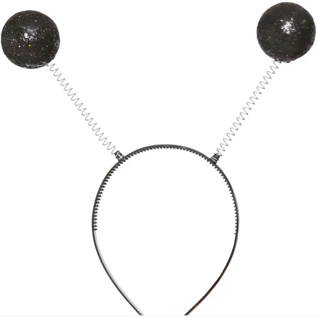 Guirca Cerchietto Palline Accessorio Nero Carnevale