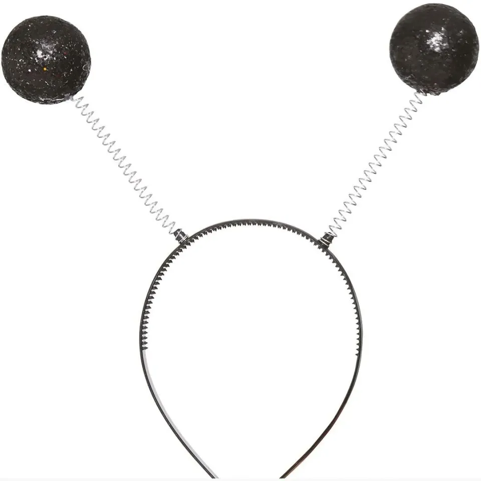 Guirca Cerchietto Palline Accessorio Nero Carnevale