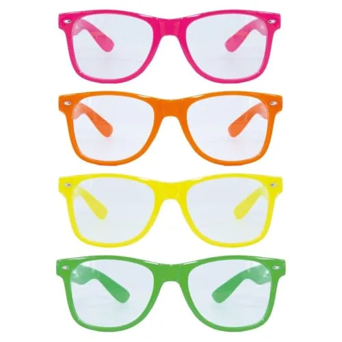 P'tit Clown Re22673 set 4 occhiali fluorescenti fluo