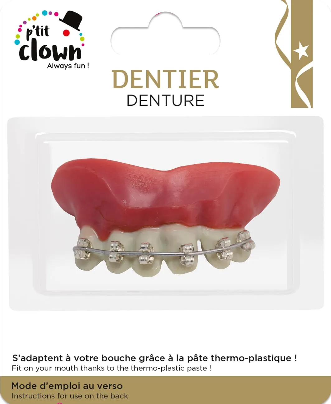 P'tit Clown Dentiera Finta denti finti adulto taglia unica