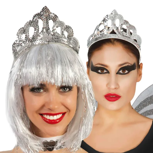 Fiestas Guirca 16387 Diadema Principessa Argento