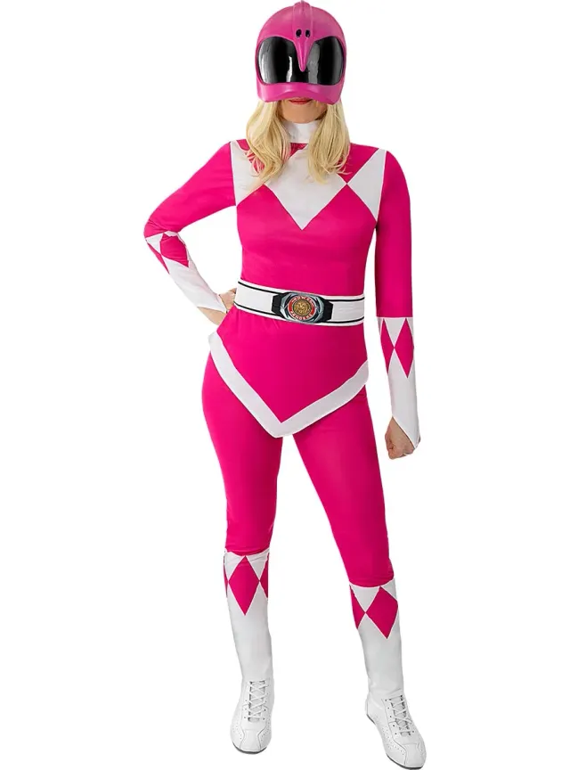 Funidelia Power Ranger rosa costume donna S con maschera