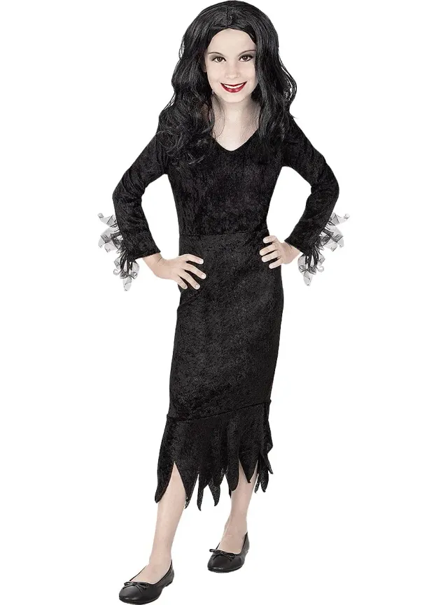 Funidelia Costume Morticia Addams bambina 3-4 anni nero