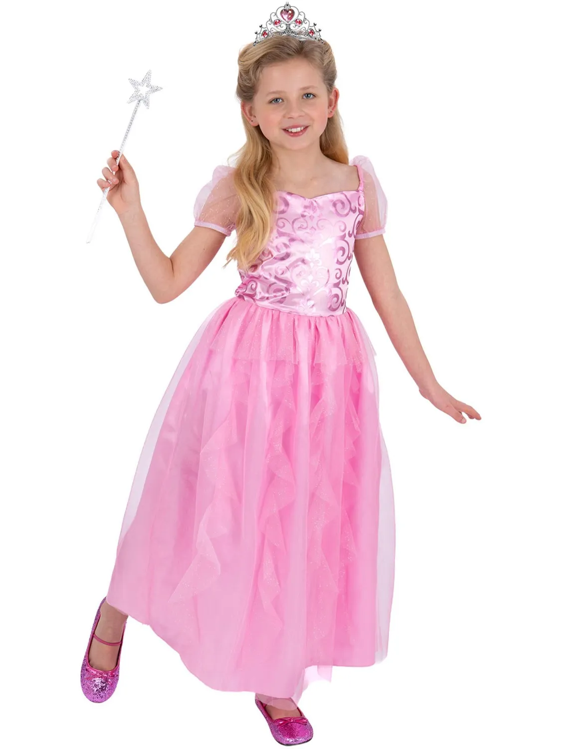 Smiffys Good Witch Fairy costume fata rosa 7-9 anni