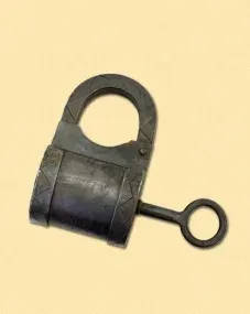 La Bottega di Merlino lucchetto medievale acciaio chiave 15 cm