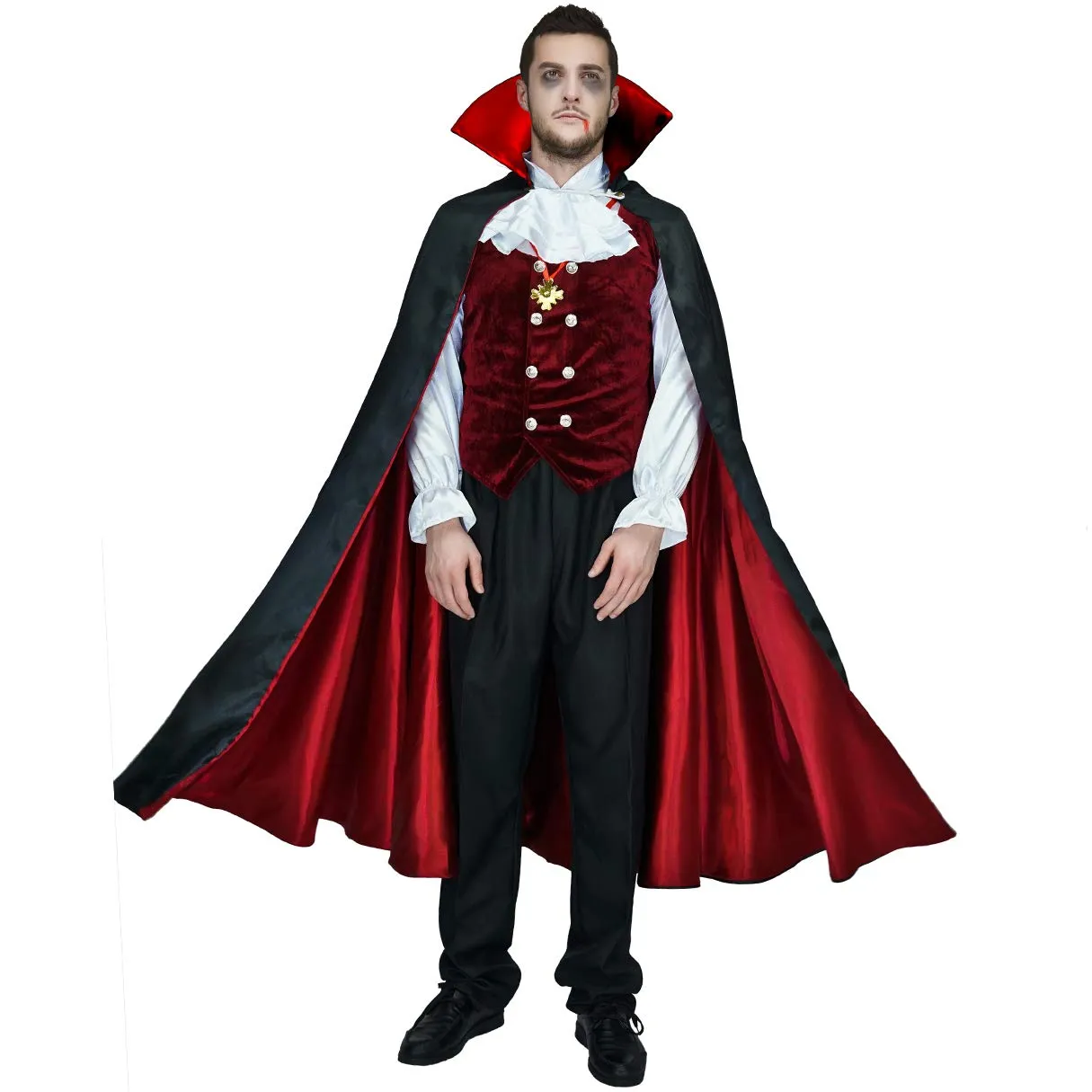 SEA HARE Conte Vampiro costume adulto taglia unica gotico