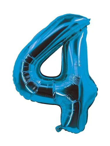 P'tit Clown 4 palloncino numero 85 cm blu elettrico