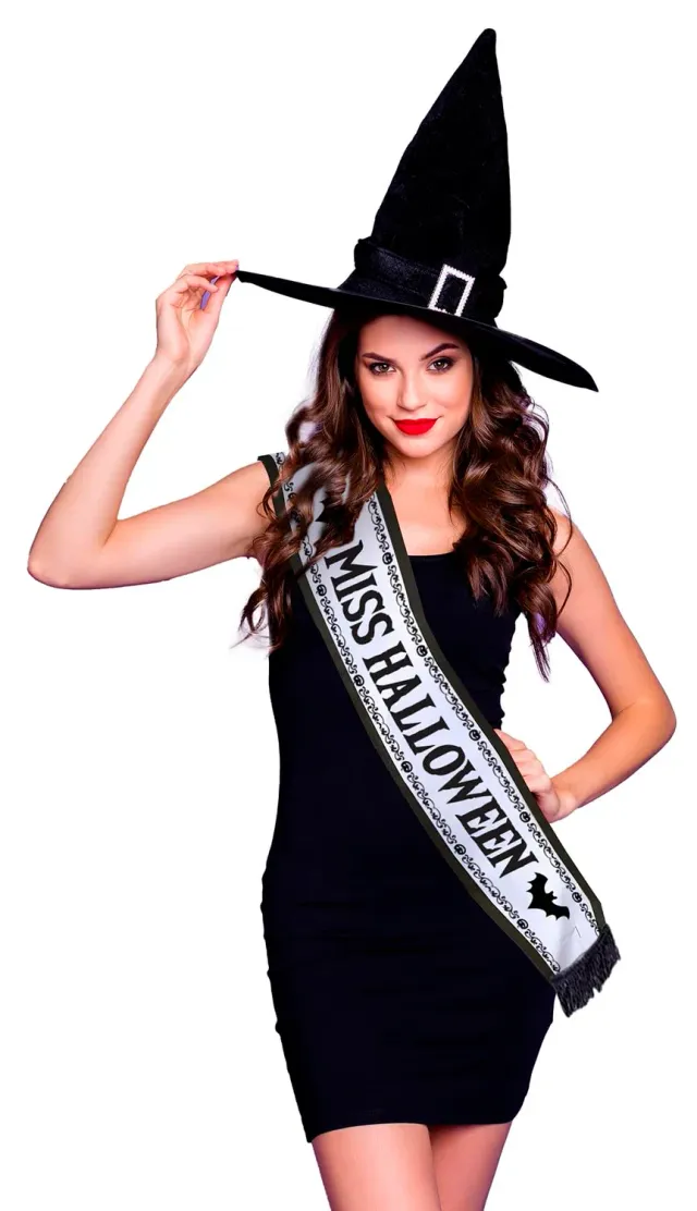 Guirca Miss Halloween fascia donna bianco nero