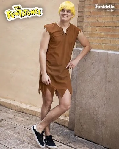 Funidelia Flintstones Barney Rubble costume uomo XL marrone