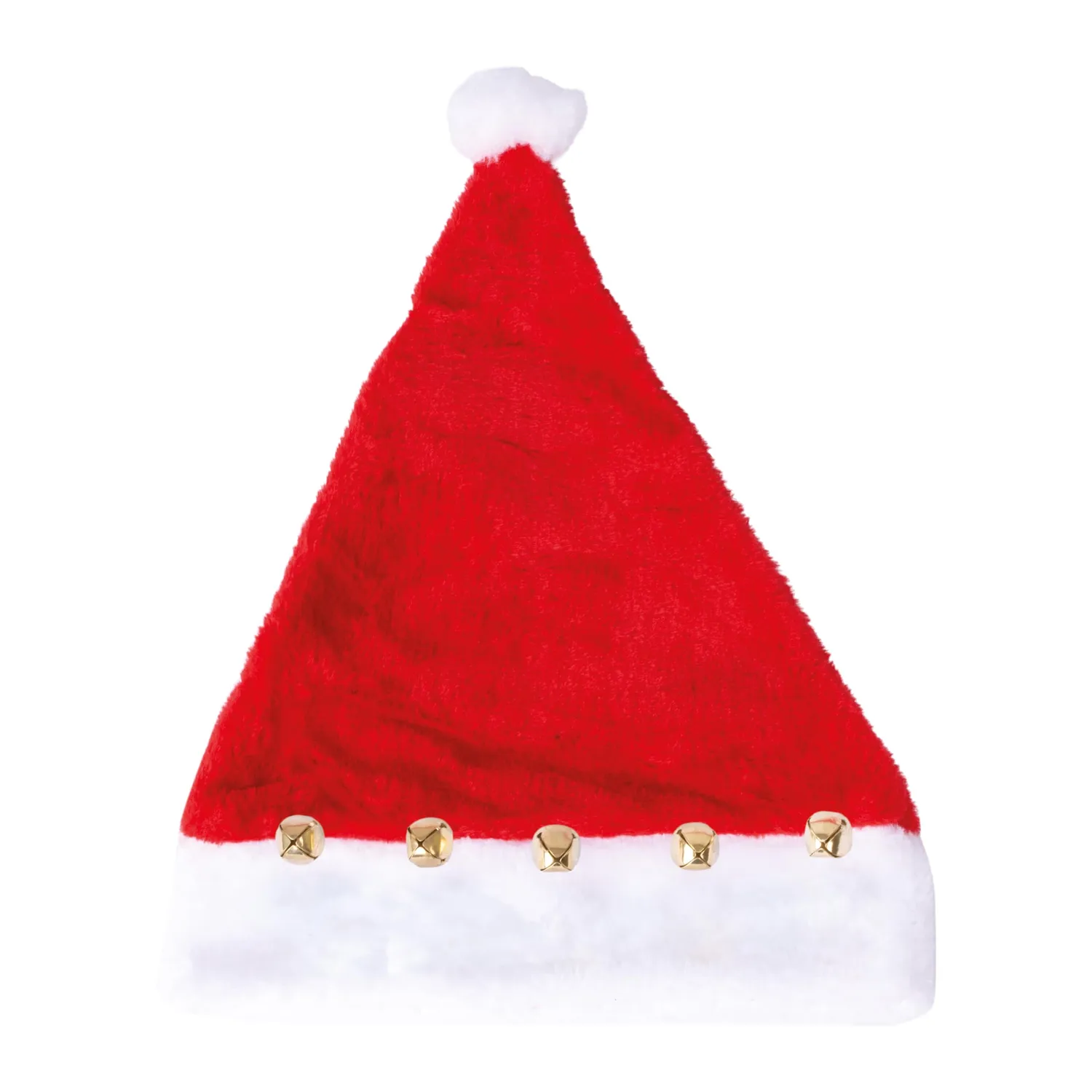 P'tit Clown cappello Babbo Natale poliestere rosso con sonagli