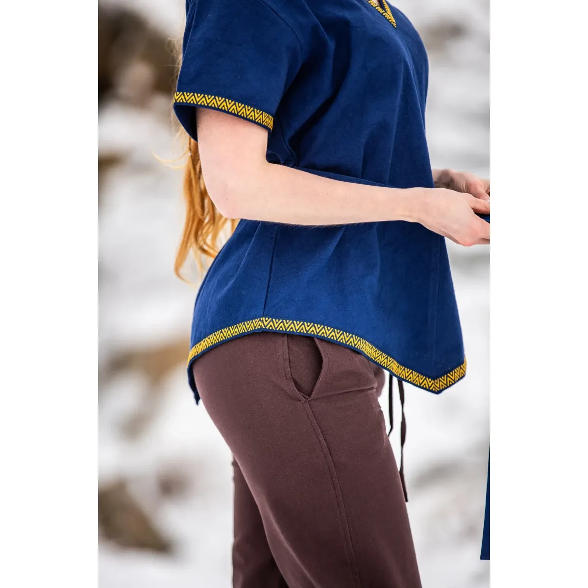 La Bottega di Merlino Matilda tunica blu donna cotone