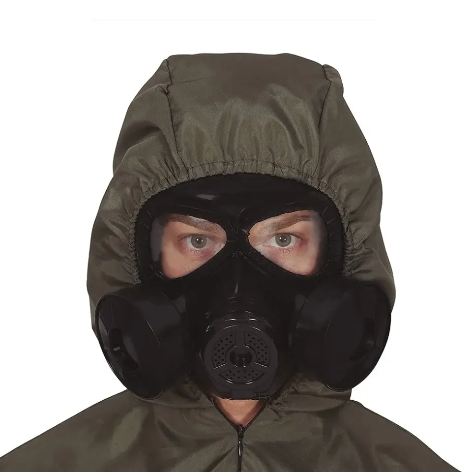 Guirca Wars Galassia casco maschera antigas nera PVC
