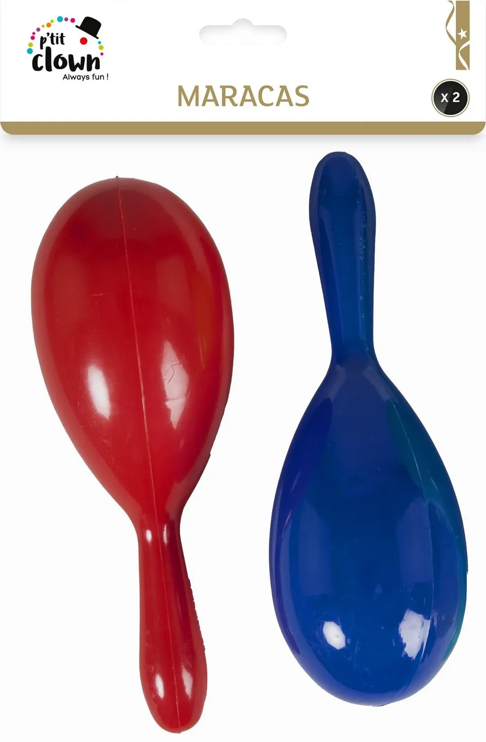 P'tit Clown 22430 maracas plastica 19 cm coppia