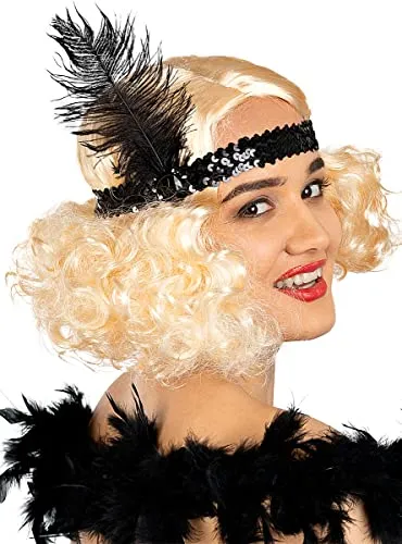 Funidelia Anni 20 parrucca bionda donna corta Charleston