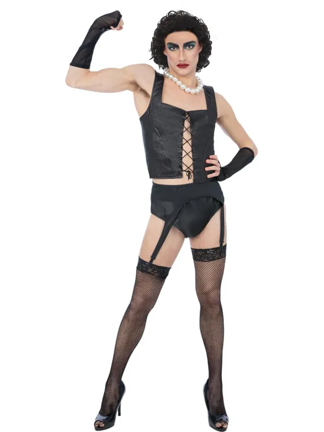 Smiffys Frank N Furter costume corsetto nero taglia M