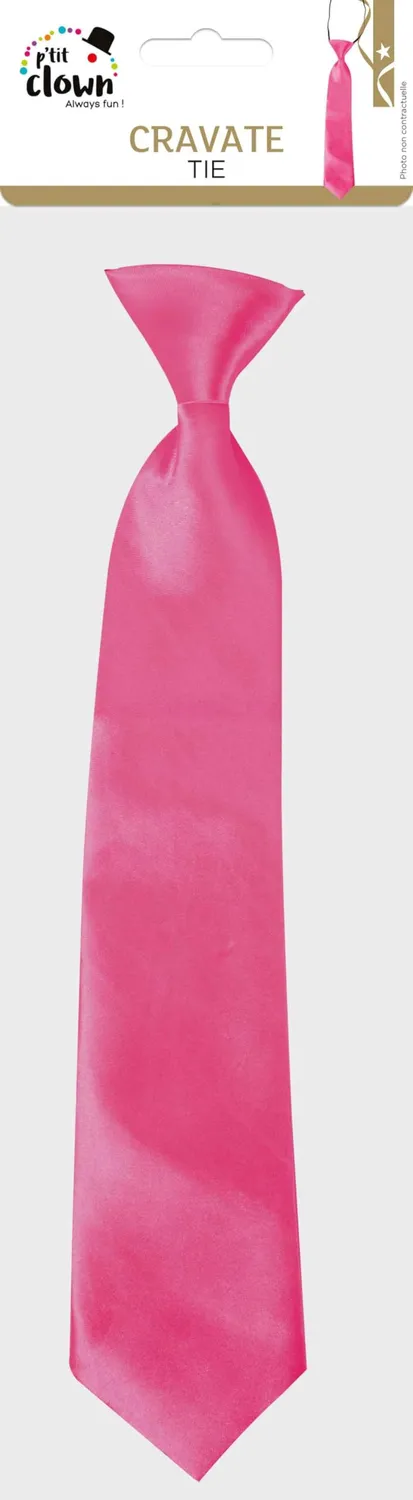 P'tit Clown 21162 Cravatta Elastico Rosa Fluo Unica