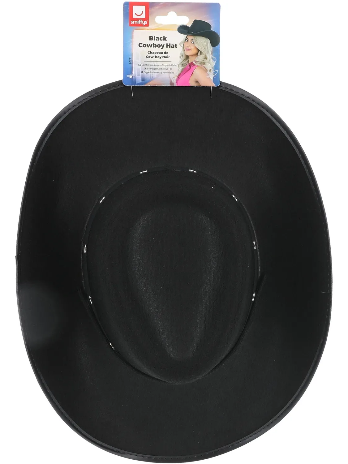 Smiffys Cowboy cappello feltro nero taglia unica