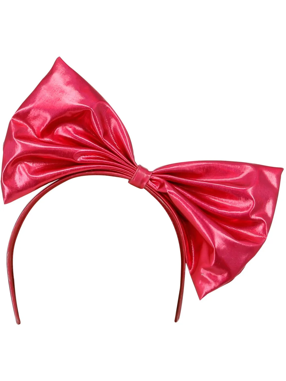 Smiffys 80s fascia capelli fiocco rosa metallizzato