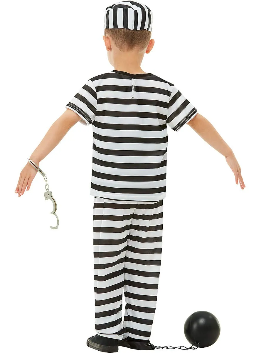 Funidelia costume carcerato bambino nero 10-12 anni