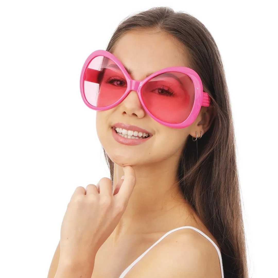 P'tit Clown 35065 occhiali mosca rosa plastica adulto