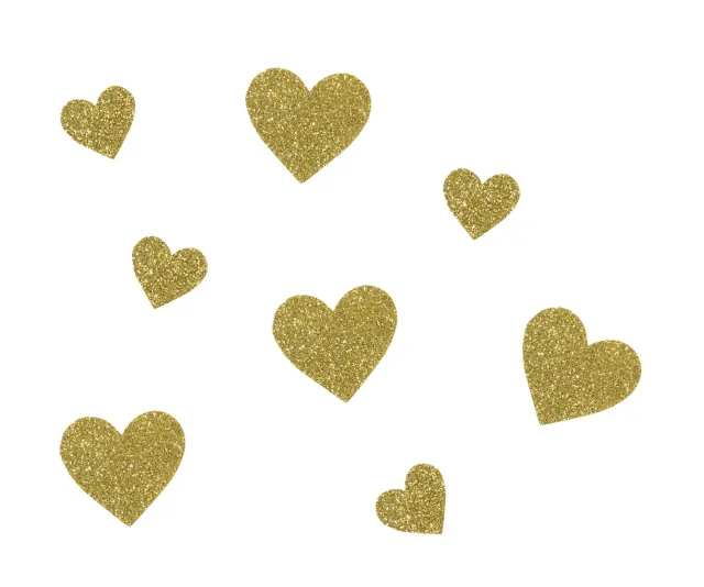 P'tit Clown Re21222 coriandoli cuore glitter 50 pezzi