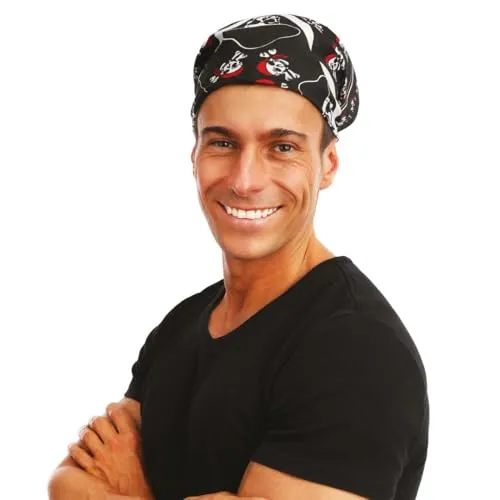P'tit Clown 19112 Bandana Nera Teschi 50x50 cm Adulto