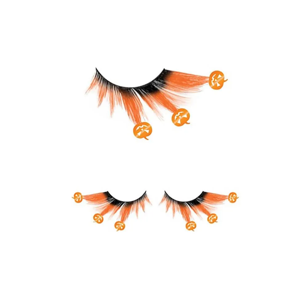 Guirca ciglia finte pipistrello nere trucco Halloween