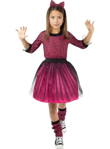 Funidelia Leopardo Rosa costume bambina 7-9 anni