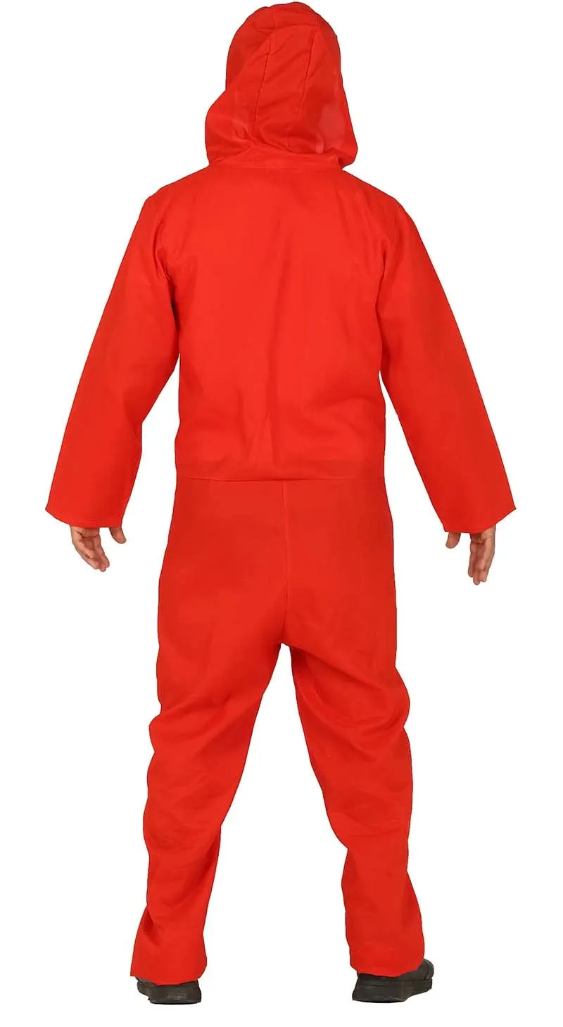Guirca Costume Carcerato Rosso L 52-54 con Cappuccio