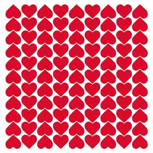 P'tit Clown 23267 adesivi cuore rosso carta San Valentino