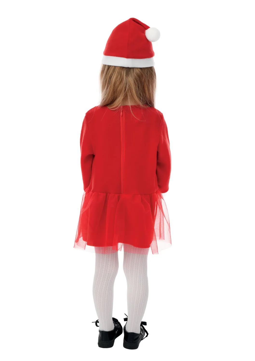 P'tit Clown Miss Santa Costume Mamma Natale Tutù 5-6 Anni Rosso