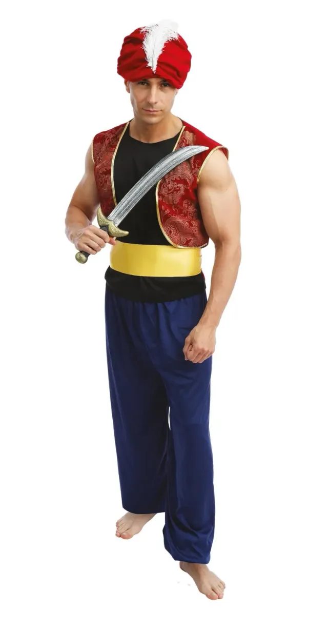P'tit Clown principe orientale costume adulto L-XL poliestere