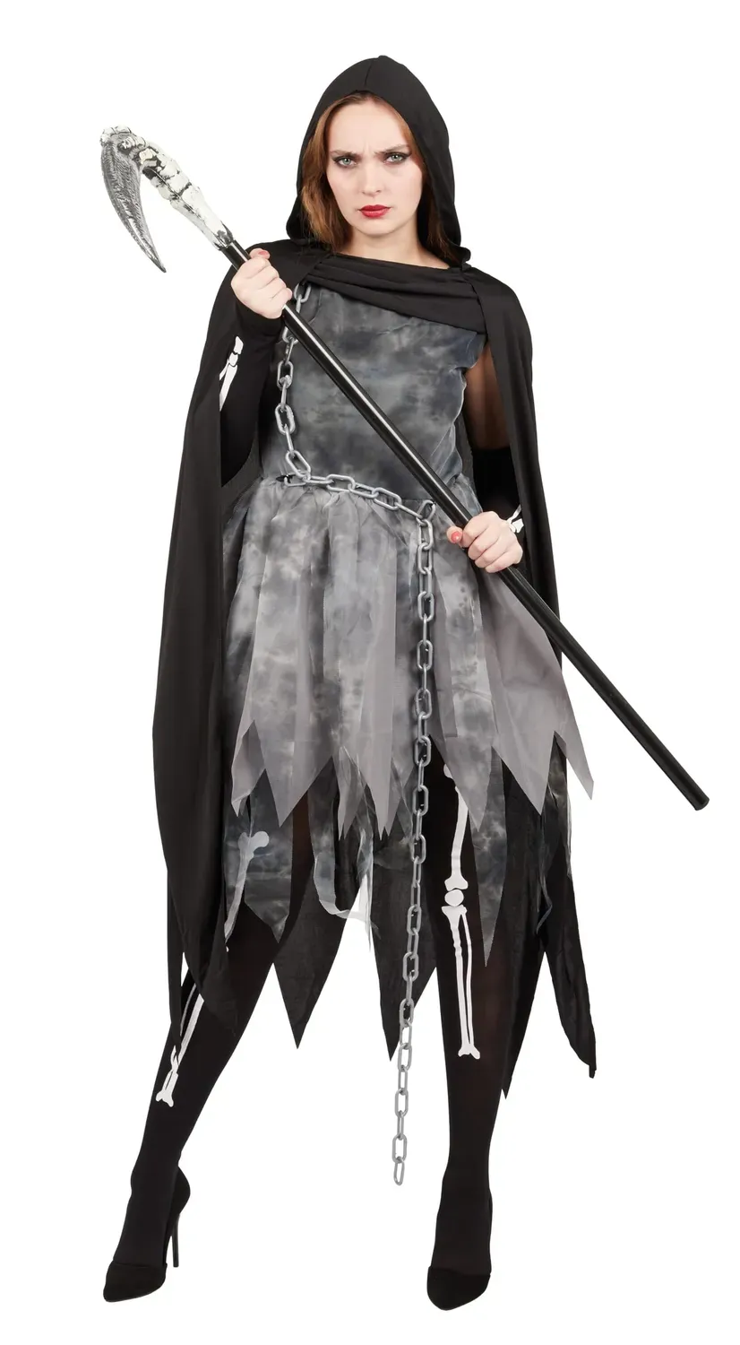 P'tit Clown Mietitore Scheletro Costume Donna XS Nero