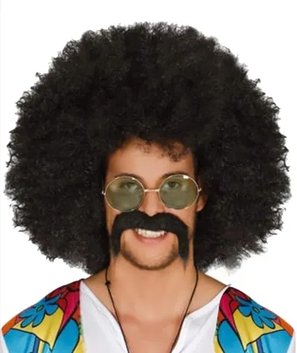 Guirca Afro Maxi parrucca afro nera riccia corta