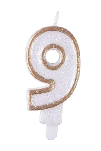 P'tit Clown 21199 candelina numero 9 oro glitter