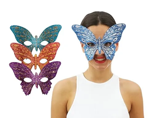 P'tit Clown 50003 Maschera Lupo Farfalle Paillettes