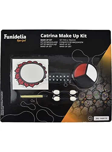 Funidelia Catrina kit trucco donna nero teschio