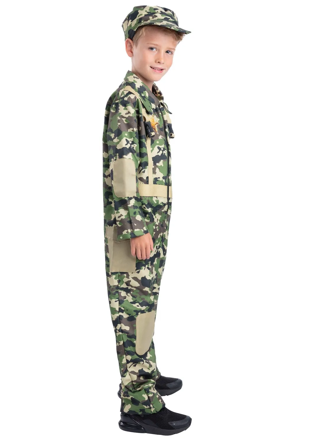 Smiffys Army costume militare bambino tuta + cappello L