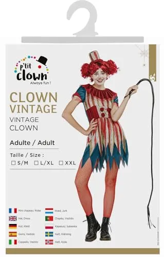 P'tit Clown Vintage costume clown donna per Halloween