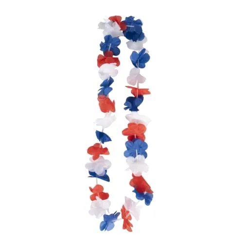 P'tit Clown 58000 collana hawaiana 50 cm blu bianco rosso