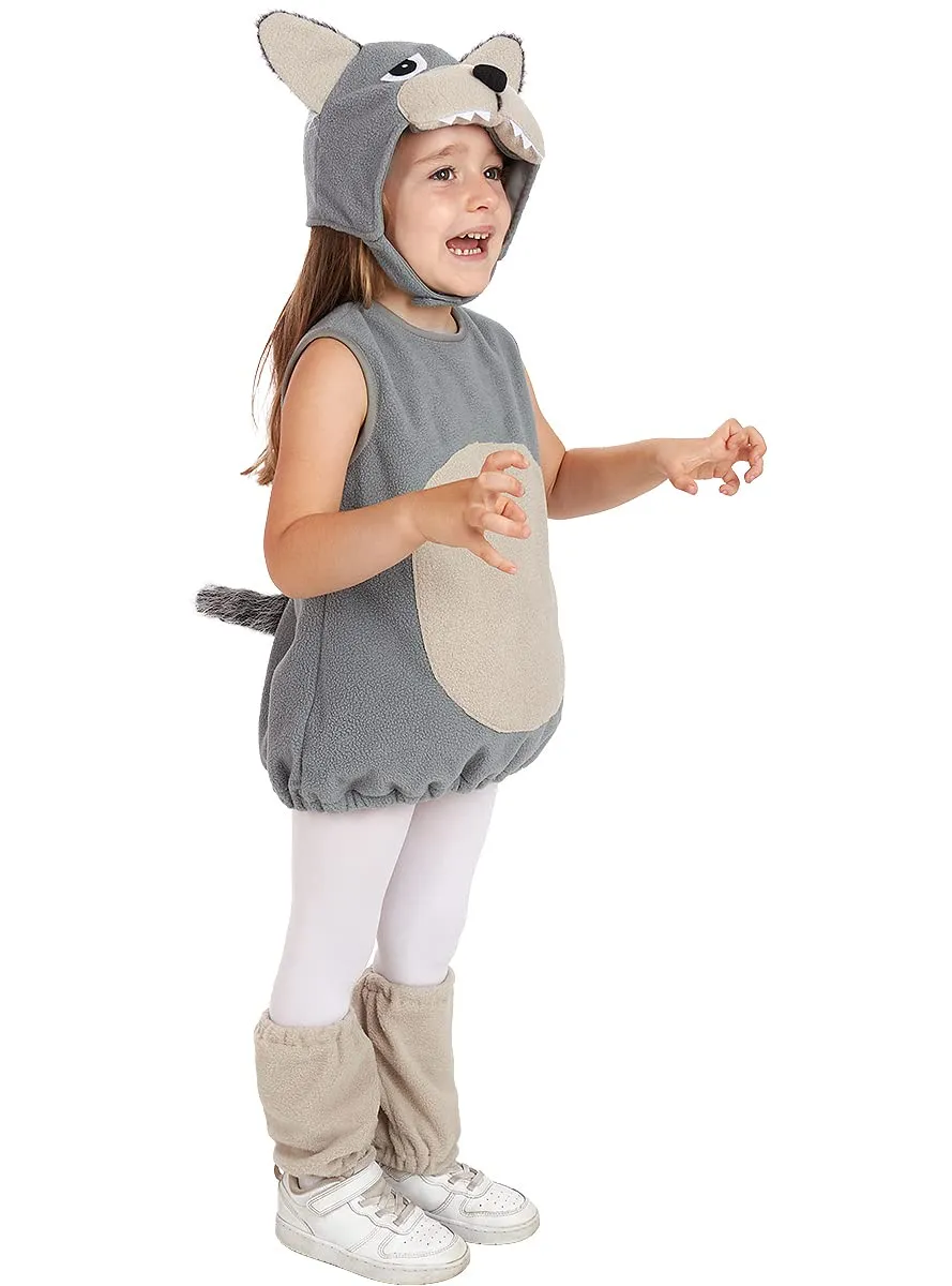 Funidelia Lupo costume peluche bambino 2-3 anni grigio