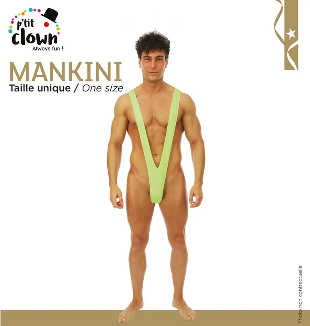 P'tit Clown 23826 mankini uomo verde taglia unica