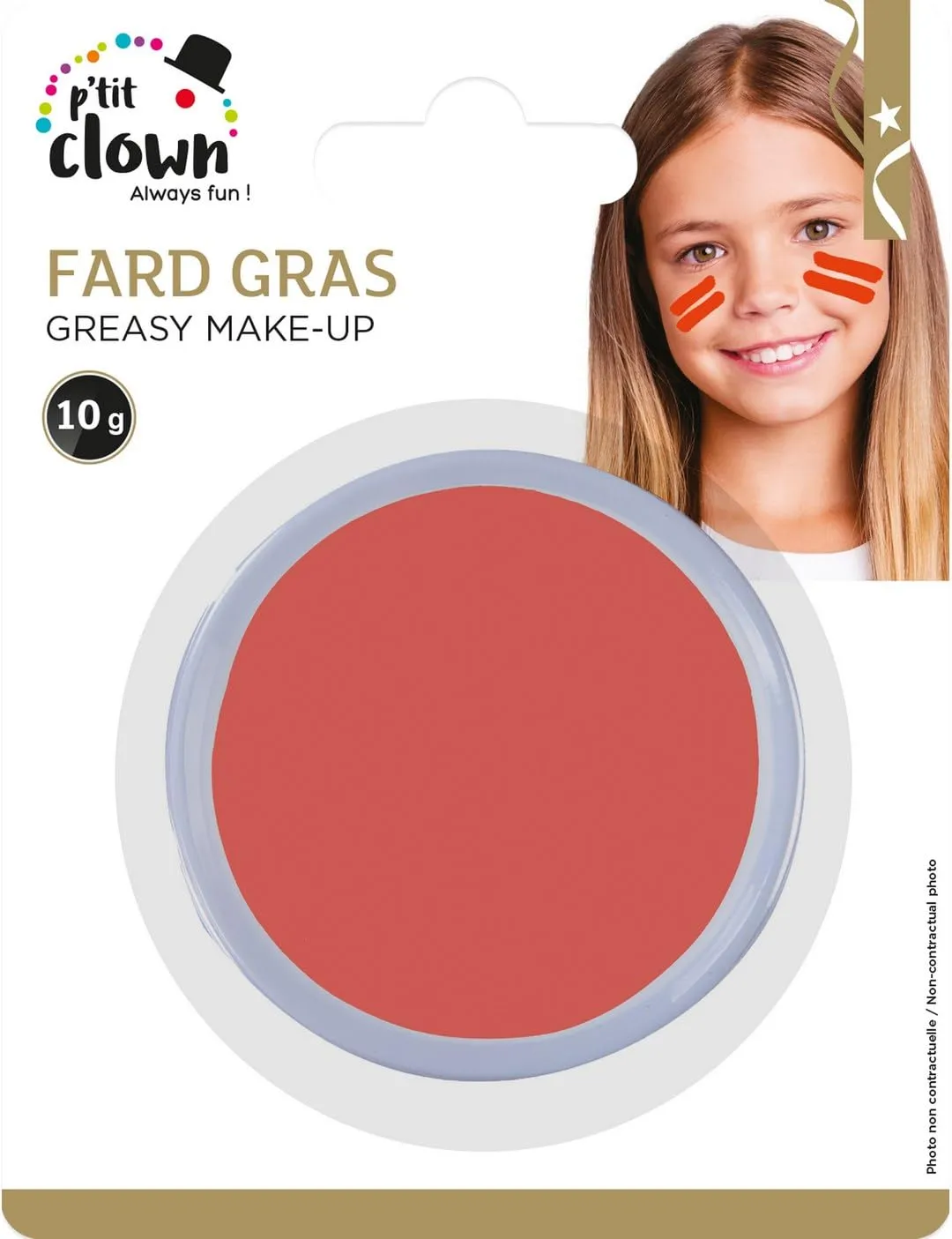 P'tit Clown Fard Grasso trucco viso arancione 10 g lavabile