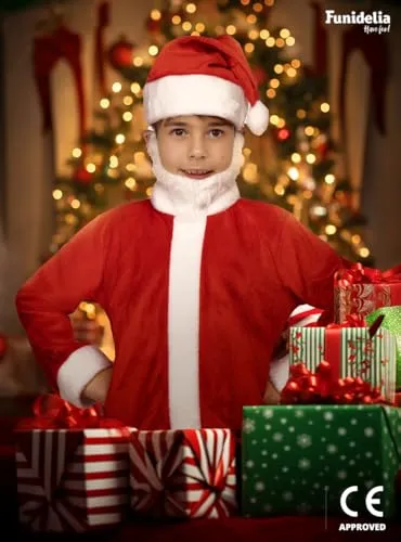 Funidelia Santa Claus Berretto Babbo Natale bimbi rosso