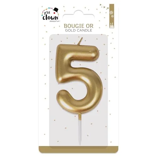 P'tit Clown 23935 candela compleanno oro numero 5