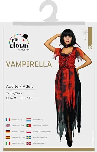 P'tit Clown Vampirella costume vampira donna S-M
