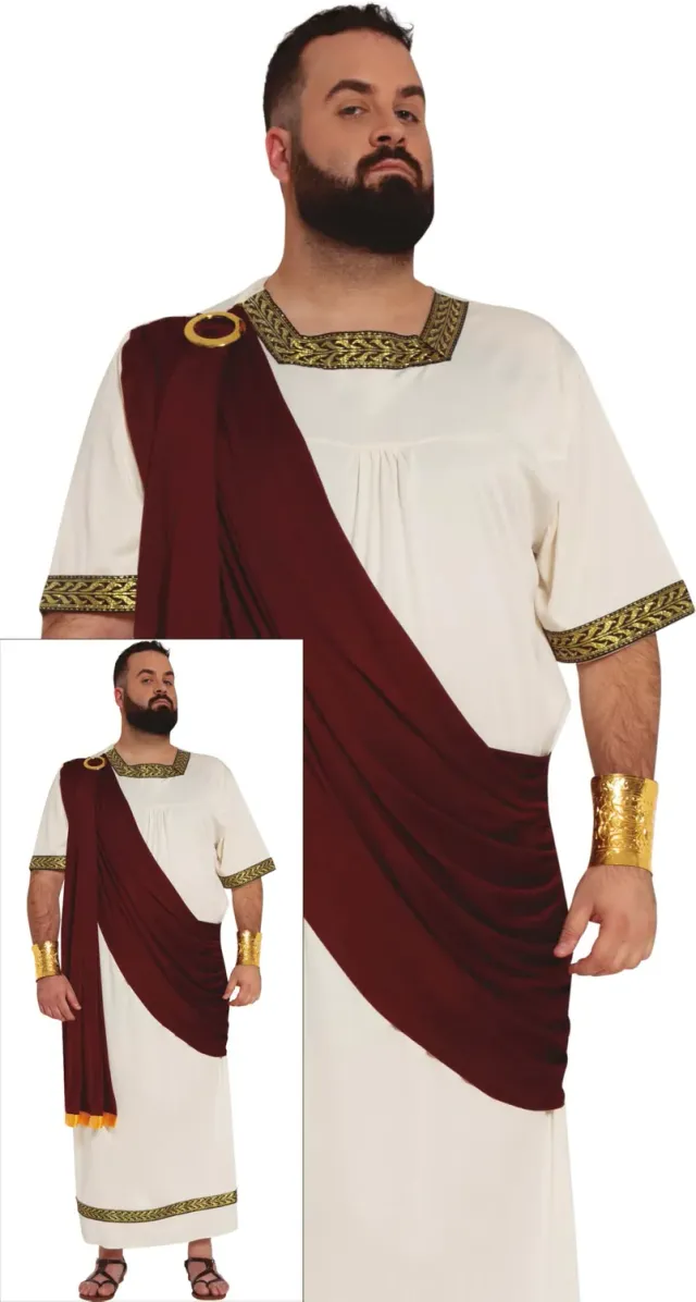 Guirca Romano Augusto Tunica Costume Beige Taglia L 52-54