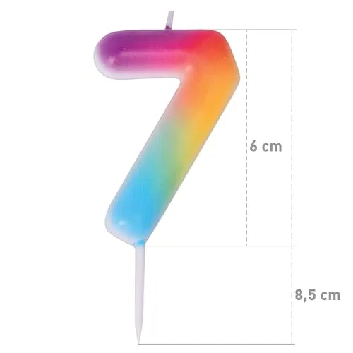 P'tit Clown 23947 candela numero 7 multicolore