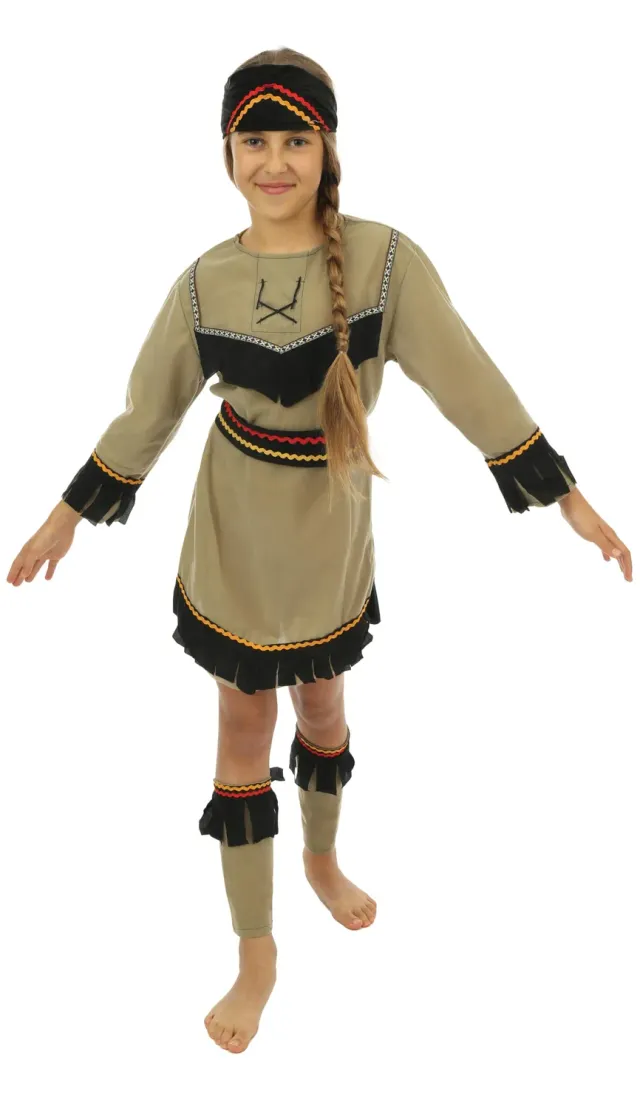 P'tit Clown 81146 Costume Indiana Bambina Lusso Taglia M Multicolore